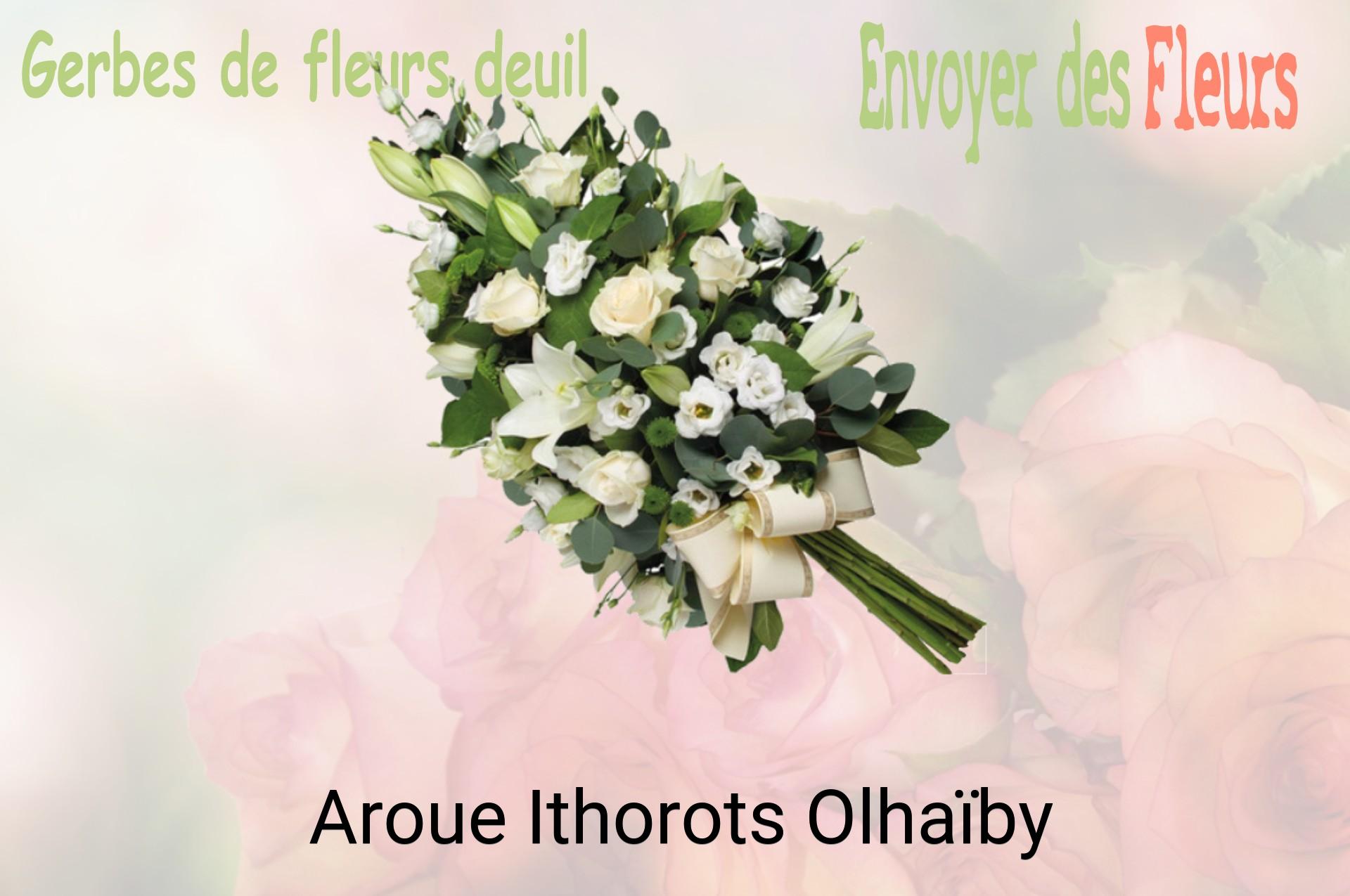 Gerbe de fleurs de deuil livrée à Aroue-Ithorots-Olhaïby